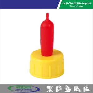 Bolt-On Bottle Nipple for Lambs